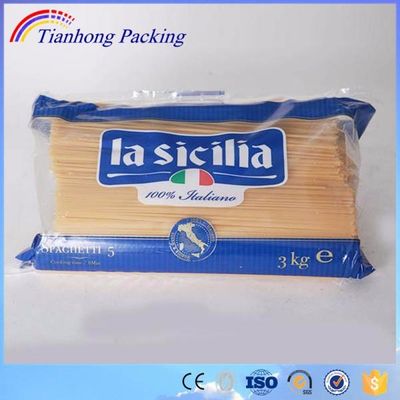 Stampa su misura sacchetto di imballaggio per spaghetti di farina di plastica trasparente