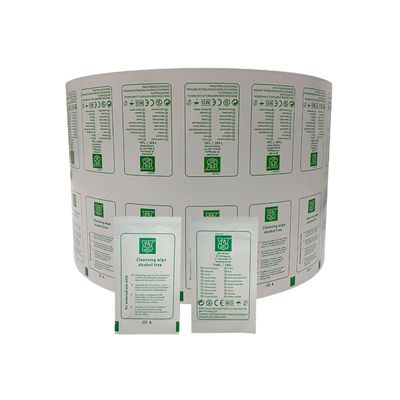 Prodotti utili per la pulizia Imballaggio Carta composita in foglio di alluminio per tampone di preparazione di alcol sterile / tampone pulito