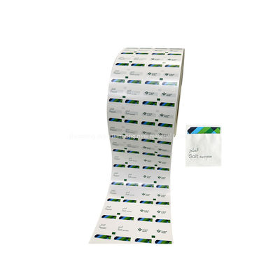 Stampa su misura 58GSM Rollo di carta da imballaggio per 5g di carta speciale per bastoncini di zucchero