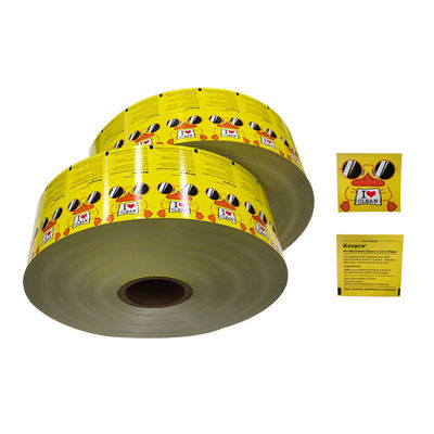 Rollo di carta laminata di alluminio flessibile per cuscinetti per la preparazione dell'alcol/sacchi per asciugamani per la pulizia