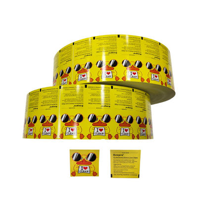 Rollo di carta laminata di alluminio flessibile per cuscinetti per la preparazione dell'alcol/sacchi per asciugamani per la pulizia