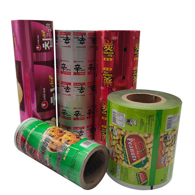 Imballaggio alimentare Film laminato in rulli di plastica con materiale in foglio di alluminio
