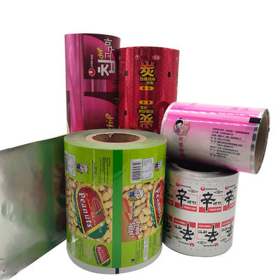 Imballaggio alimentare Film laminato in rulli di plastica con materiale in foglio di alluminio