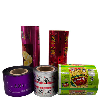 Dimensioni personalizzate Stoccaggio in rotoli di plastica per prodotti alimentari per noccioline, caramelle e barrette di cioccolato