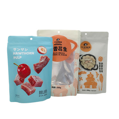 Zipper Top Custom Stampato Matte Stand Up Pouch Aluminum Foil Mylar Bag per Lollipop