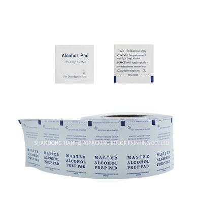 Flessicografia Stampa Di sigillamento termico Alcol Prep Pad Foglio di alluminio Carta laminata Film per la pulizia degli occhiali