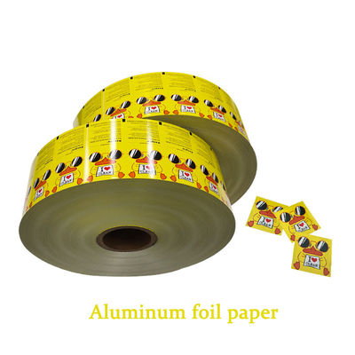 Flexografia Scartamento stampato Imballaggio medico Rollo di foglio di alluminio Materiale di stoccaggio 30-1100mm Larghezza